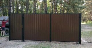 Купить распашные ворота из профнастила Краснокаменск, цена от 2761 руб.